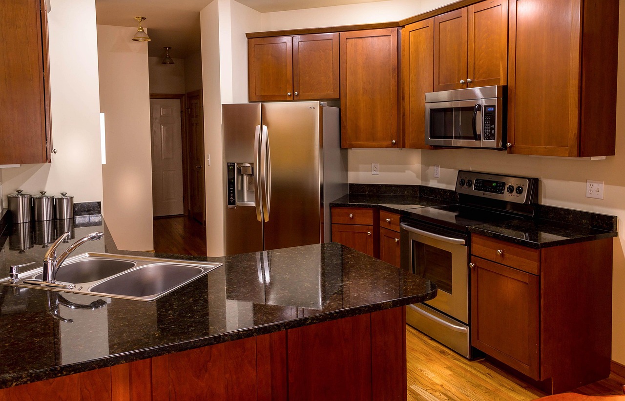 Elegant granite countertop installation in kitchen